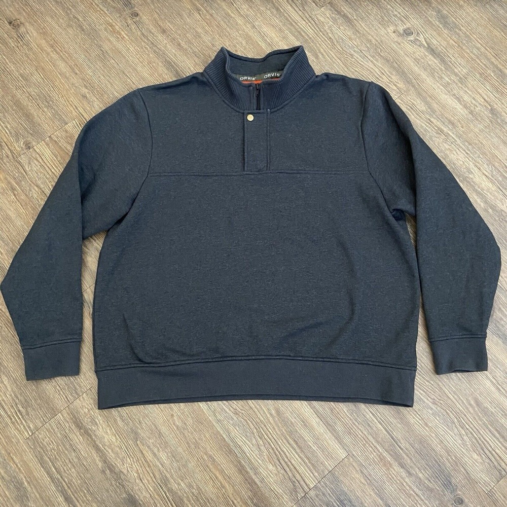 Mens ORVIS Signature Quarter 1/4 Zip Pullover Sweatshirt‎ Size XLARGE XL